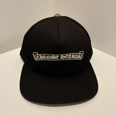 新作】クロムハーツ BSフレア スクロールラベル キャップ ブラック