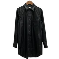 カミエルフォートヘンス エナメル素材コート 黒 lacquered jacket