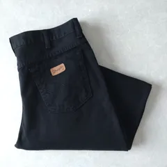 ■古着 Wrangler ユーロラングラー ブラックジーンズ デニムパンツ TEXAS 黒 W38L30【L6321】