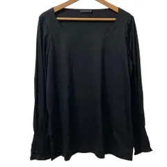 美品 THE ROW ザロウ フリルスリーブ コットン ロングスリーブ カットソー サイズM ブラック レディース 古着 中古 USEDのサムネイル