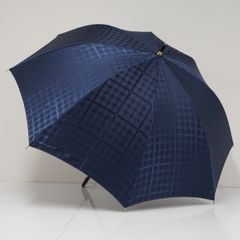 完全遮光折日傘 芦屋ロサブラン USED品 2段折ミドル コンビ ネイビー