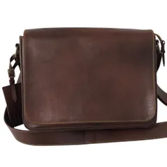 美品/MOTHERHOUSE/マザーハウス/アンティークレザー/メッセンジャー/ショルダーバッグ/ブラウン/RS1690のサムネイル