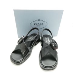 美品 PRADA プラダ クロスストラップサンダル 36.5 Re-Edition 1996 