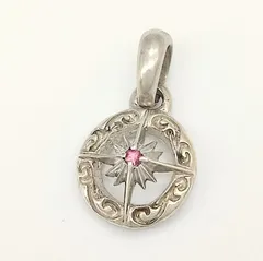 【美品】SAAD　サード　トルマリンラウンドペンダントトップ　アラベスク　天然石　SILVER　シルバー925　2.9gのサムネイル