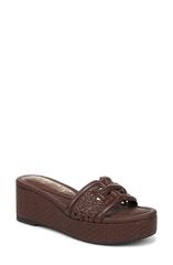 사무에델만 여성 신발 샌들 플랫폼 Sam Edelman Pauleena Platform Wedge Slide Sandal Terazzo Brown 브라운
