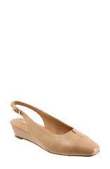 트로터스 여성 신발 펌프스 캡 Trotters Dea Slingback Cap Toe Wedge Pump Beige 베이지