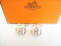 【未使用保管品】 HERMES エルメス Hモチーフ スターリングシルバー 925 カフス カフスボタン メンズのサムネイル