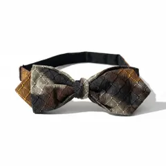 f17 GUCCI グッチ トムフォード期 ディアマンテ 蝶ネクタイ マルチカラー シルク コットン メンズ 紳士用k02iのサムネイル