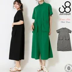 ワンピース ジョンブル リネンライク スラブワンピース レディース Johnbull （ JL242W02 ） チュニックワンピースブラウスのサムネイル