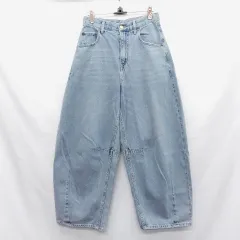 PUALCECIN ピュアルセシン 綿麻デニムカーブシルエットパンツ ブルー 36（S相当） 〇□のサムネイル