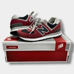 New Balance ML574EH2 23cm レッド グレー スニーカー ニューバランス 574 レディース