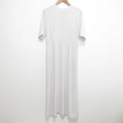 良品 LOEFF ロエフ ユナイテッドアローズ バックサテンペンシルワンピース ショートスリーブ ロングドレス サイズ0 ライトグレー レディース 古着 中古 USEDのサムネイル
