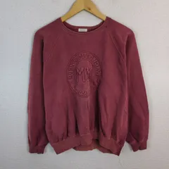 MEN'S MELROSE メンズメルローズ スウェット トレーナー デカロゴ刺繍 ボルドー メンズ 古着 アメカジ レトロのサムネイル