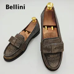 DIEGO BELLINI　ディエゴベリーニ　リボンローファー　ラメ　ローヒール　35　ブロンズのサムネイル