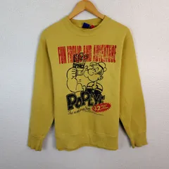 POPEYE ポパイ スウェット トレーナー キャラクタープリント イエロー L メンズ 古着 アメカジ ストリートのサムネイル