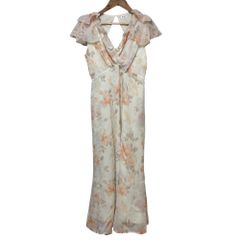 KAREN MILLEN カレンミレン 桜 ロングワンピース ドレス　マキシ丈 KAREN MILLEN カレンミレン 桜 ロングワンピース ドレス マキシ丈