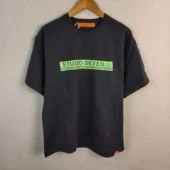 STUDIO SEVEN スタジオセブン Tシャツ プリント ロゴ ブラック メンズ 古着 ストリート シンプルのサムネイル