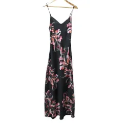 良品 ALLSAINTS オールセインツ BRYONY MAXI DRESS フラワープリント キャミソール ロング ワンピース UK8 ブラック レディース 古着 中古 USEDのサムネイル