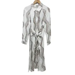 美品 ALLSAINTS オールセインツ CLANETTA LETICIA DRESS ロング シャツワンピース サイズUK8 ホワイト レディース 古着 中古 USEDのサムネイル