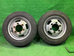 エルフ NKR81E タイヤホイールセット 185/70R15.5 2本 純正 ダンロップ スチール シルバー 15.5インチ 5.25J 6穴 170のサムネイル