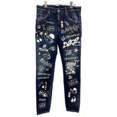 DSQUARED2/ディースクエアード/22SS/グラフィック総柄/SKATER/サイズ44/S74LB1099/ブルー/メンズ/FB4495 DSQUARED2/ディースクエアード/22SS/グラフィック総柄/SKATER/サイズ44