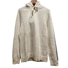 美品 Theory セオリー ウールカシミヤ ニット プルオーバー パーカー Sサイズ アイボリー メンズ 古着 中古 USEDのサムネイル