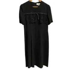 美品 GIVENCHY ジバンシィ フォーマル レース切り替え ワンピース サイズ12 ブラック レディース 古着 中古 USEDのサムネイル