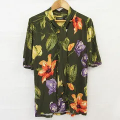未使用 LAUREN RALPH LAUREN ローレンラルフローレン フローラルブラウス 半袖 ボウタイ シャツ XS カーキ  レディース 古着 中古 USEDのサムネイル