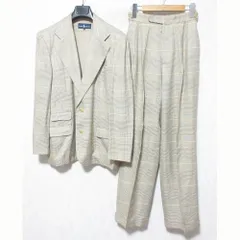 良品 Ralph Lauren ラルフローレン グレンチェック シングルジャケット パンツ セットアップ スーツ サイズ11/9 ベージュ レディース 古着 中古 USEDのサムネイル