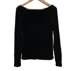 美品 25AW Mystrada マイストラーダ ベロアロンT ボートネック カットソー サイズ38 ブラック レディース 古着 中古 USEDのサムネイル