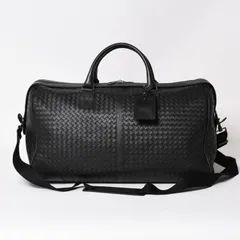 BOTTEGA VENETA ボッテガヴェネタ イントレチャート ボストンバッグ レザー 2WAY ブラック 美品 中古 4a003838のサムネイル