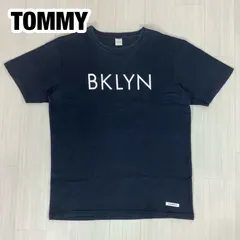 TOMMY BKLYN トミー ビッグロゴ プリント 半袖Tシャツ L ブラック 黒 着丈70cm 肩幅46cm 身幅(脇下)53cm 袖丈22cm【古着】のサムネイル
