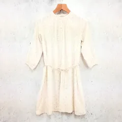 SUN VALLEY サンバレー チュニック ワンピース リボン付き サロペット アイボリー Mサイズ 〇□のサムネイル