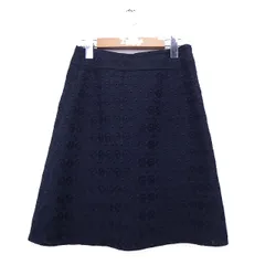 ボールジー BALLSEY トゥモローランド スカート 台形スカート ミニ コットン 刺繍 34 ネイビー 紺 /KT7のサムネイル