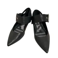 美品 DIESEL ディーゼル ポインテッドトゥ フラットパンプス シューズ サイズ37 23.5cm相当 ブラック レディース 古着 中古 USEDのサムネイル