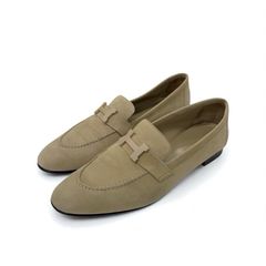 エルメス 36 モカシン パリ スエード ベージュ H金具 - メルカリ