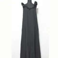 美品 oblekt オブレクト 高山都 コラボ 2WAY フリルストラップ キャミドレス ワンピース OBLE212-601 F ブラック レディース 古着 中古 USEDのサムネイル