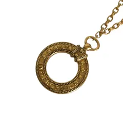 美品 INGEBORG インゲボルグ サークル ロゴ ロングチェーン ペンダント ネックレス アクセサリー ゴールドカラー レディース 古着 中古 USEDのサムネイル