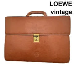 ● ロエベ LOEWE vintage ビジネスバッグ 鞄 ハンド アナグラムロゴ A4 キャメル レザー メンズ 6V650のサムネイル