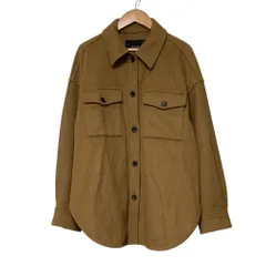 美品 allureville アルアバイル ソフトメルトンシャツジャケット サイズ2 ブラウン レディース 古着 中古 USEDのサムネイル