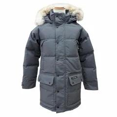 未使用品△CANADA GOOSE カナダグース 2580M EMORY PARKA エモリー パーカ ロゴワッペン コヨーテファー ダウンジャケット グレー XSのサムネイル