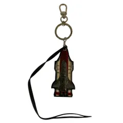 美品 ETRO エトロ スペースシャトル バックチャーム キーリング キーホルダー ブラック シルバーカラー レディース 古着 中古 USEDのサムネイル