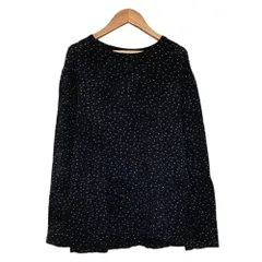 美品 pas de calais パドカレ ドットプリント ロングスリーブカットソー Tシャツ 1507-210 サイズ36 ブラック グレー レディース 古着 中古 USEDのサムネイル
