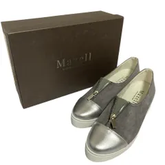 美品 Mazell by BARNYARDSTORM マゼルバイバンヤードストーム センタージップ スニーカー サイズ38 24cm相当 グレー レディース 古着 中古 USEDのサムネイル