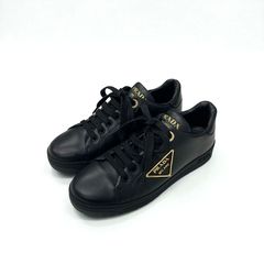 プラダ 25AW トライアングルロゴ レザー スニーカー 37 1/2 - メルカリ