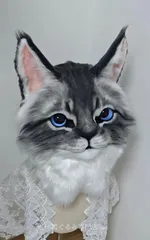 犬　猫　着ぐるみ ヘッド全頭　ヘッド ケモノ ファースーツ ぬいぐるみ コスプレ コスチューム Kurumi 一点物 C811のサムネイル