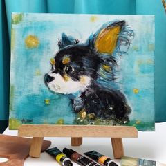 チワワと苺のイラスト 手描きアート - メルカリ