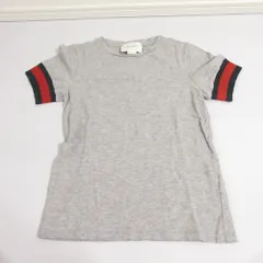 美品 GUCCI グッチ キッズ シェリーライン ストレッチ 半袖 クルーネック Tシャツ カットソー グレー キッズ 古着 中古 USEDのサムネイル
