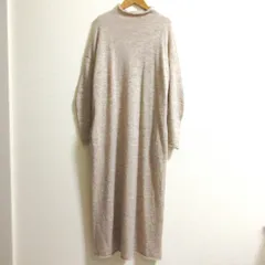 美品 23AW MUSE de Deuxieme Classe ミューズ ドゥーズィエムクラス ベビーアルパカMix ニットワンピース サイズ36 ベージュ レディース 古着 中古 USEDのサムネイル