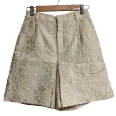 未使用 25AW GRACE CONTINENTAL グレースコンチネンタル リーフジャガードショートパンツ 0125316122 サイズ38 ベージュ レディース 古着 中古 USEDのサムネイル
